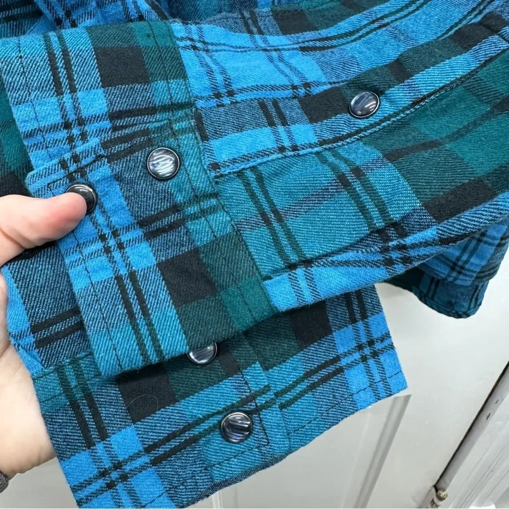 NWT Cody James‎ western wear flannel plaid pearl snap long sleeve shirt men's xl